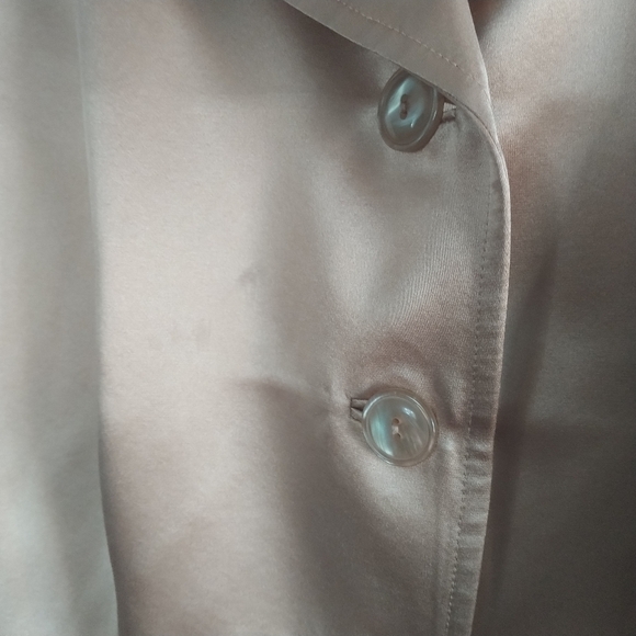 Kate Hill Woman 100 percent Gold Silk Blazer Plus Size 22W - Picture 9 of 9